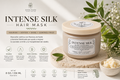 Sana Raíz Intense Silk mascarilla capilar nutritiva de 8 fl oz con manteca de karité, queratina hidrolizada y pantenol.