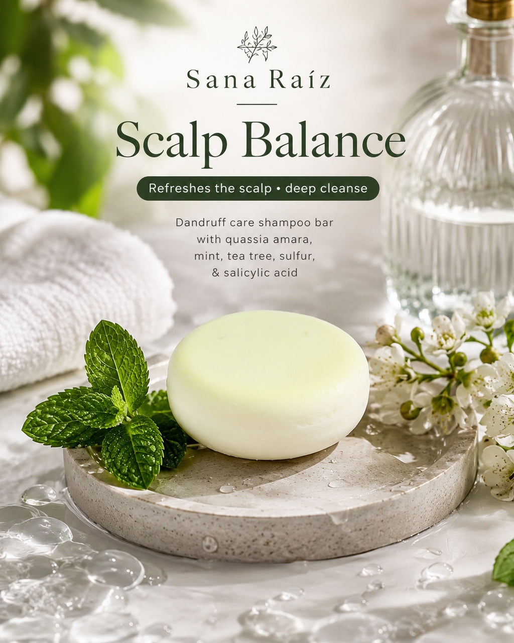 Champú Sólido Anticaspa Scalp Balance — Sana Raíz