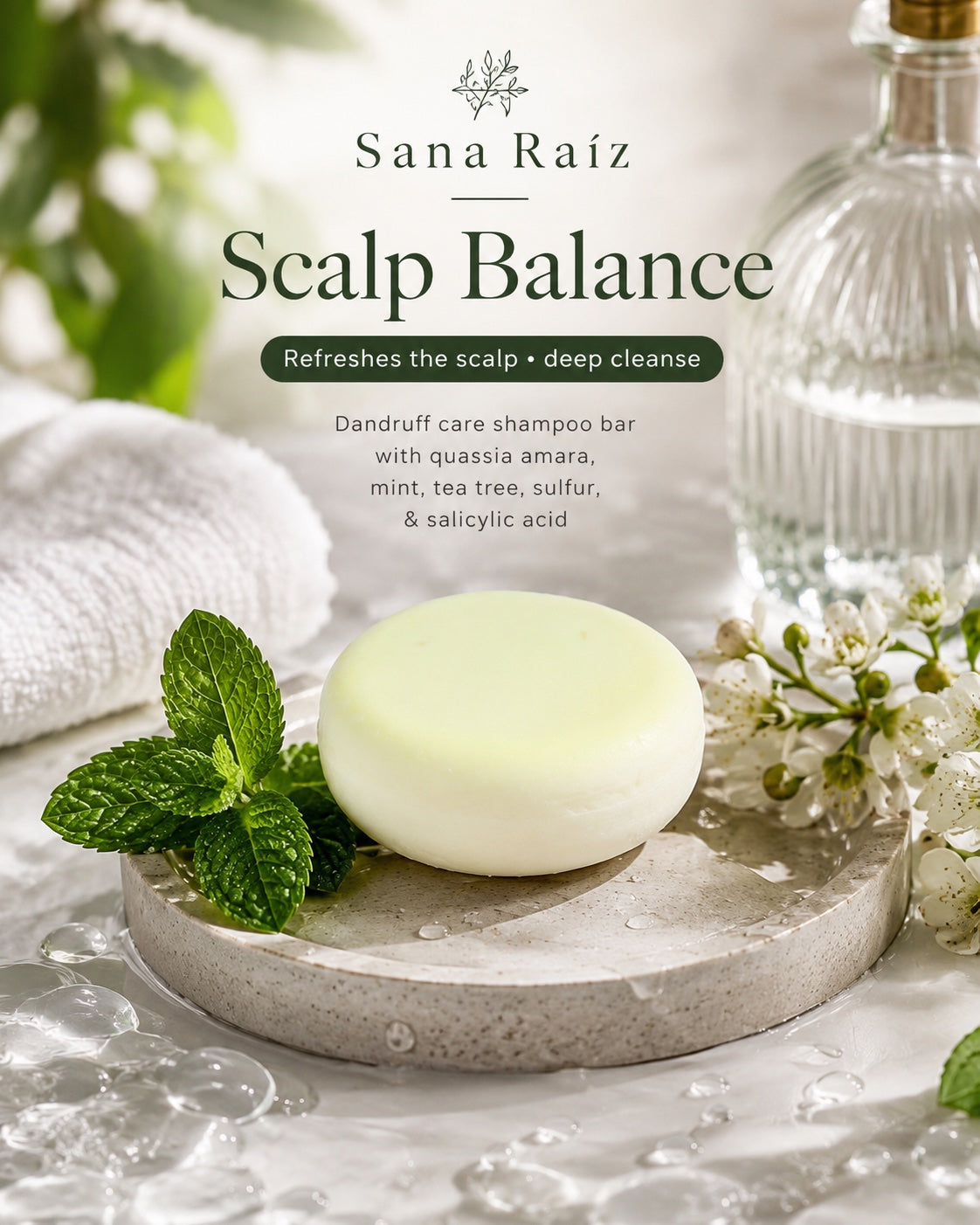 Champú Sólido Anticaspa Scalp Balance — Sana Raíz
