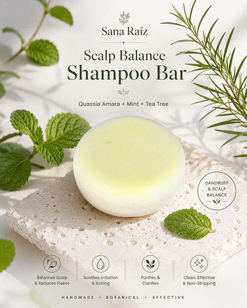 Champú Sólido Anticaspa Scalp Balance — Sana Raíz